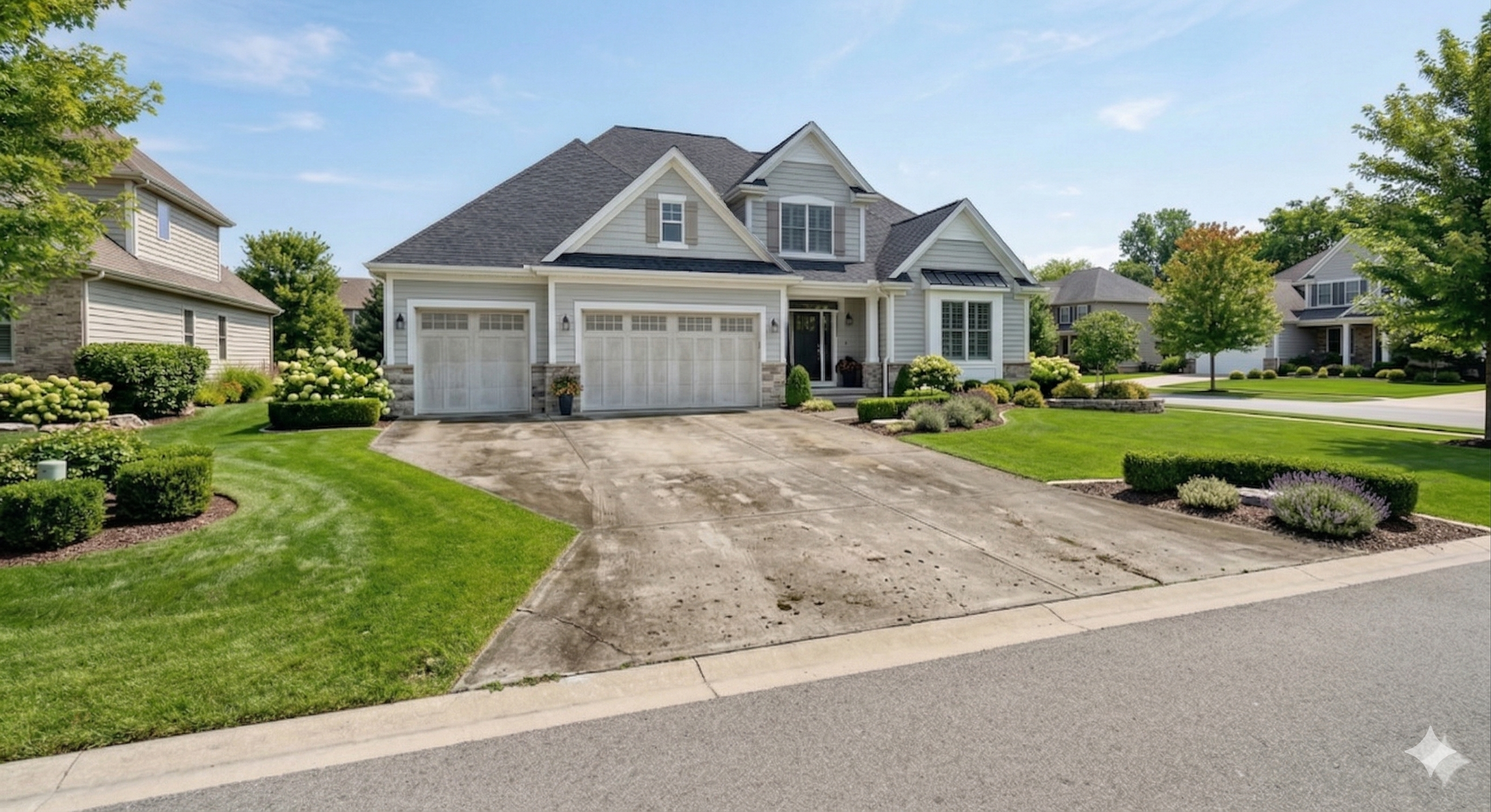 Driveway before cleaning